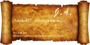 Jaskó Alexandra névjegykártya